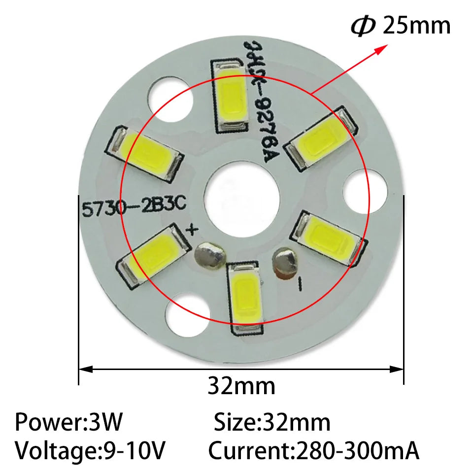 3W 23mm 32mm 40mm 44mm Super Bright Light Beads LED Emitting Diode SMD5730 Lamp Panel LED Board White Warm White Bulb Chip
