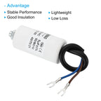 5-22uf CBB60 Run Capacitor AC 450V U Terminal Wires 50/60Hz Cylinder Bottom with M8 Screw for Washing Machine Pump Motor Star