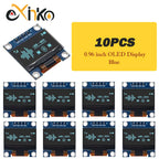 1-10pcs 0.96 Inch OLED Display Module I2C IIC SPI Serial 128X64 LCD 3.3-5V 4 Pin White/Blue/Yellow Blue  for Arduino