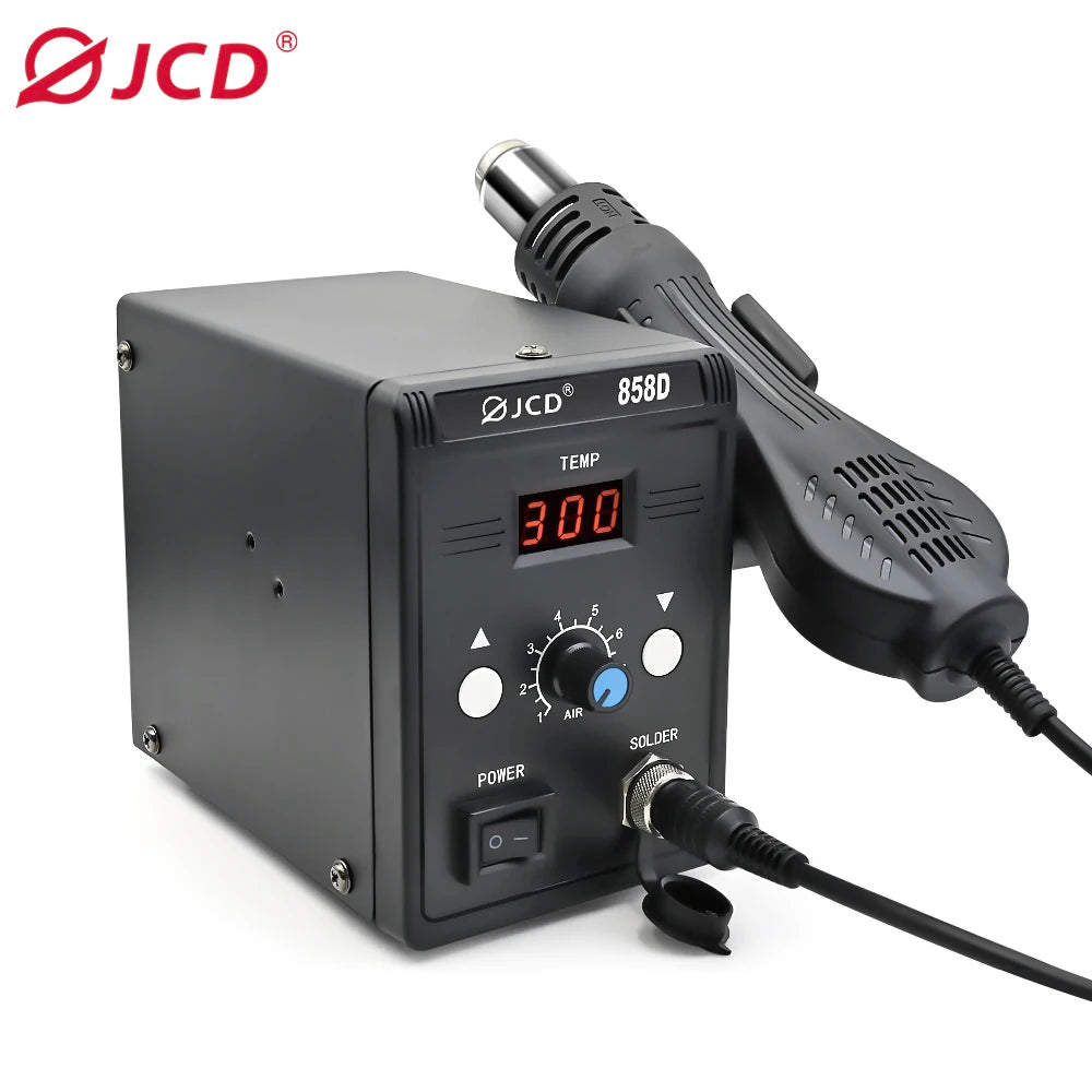 JCD Hot Air Gun 858D BGA Rework Soldering Station Heat Gun 220V 700W Hair Dryer For Soldering SMD SMT IC Welding Repair Tool