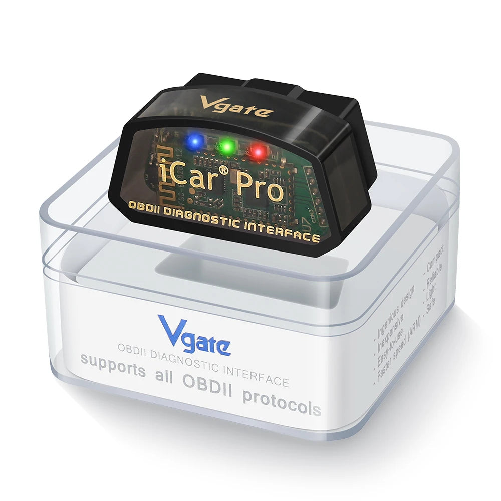 Vgate ICar Pro Bluetooth 3.0/4.0/WiFi Android/PC/iOS Supports Auto Wake Up Mode Elm327 V2.3 OBDII Code Reader Diagnostic Tool