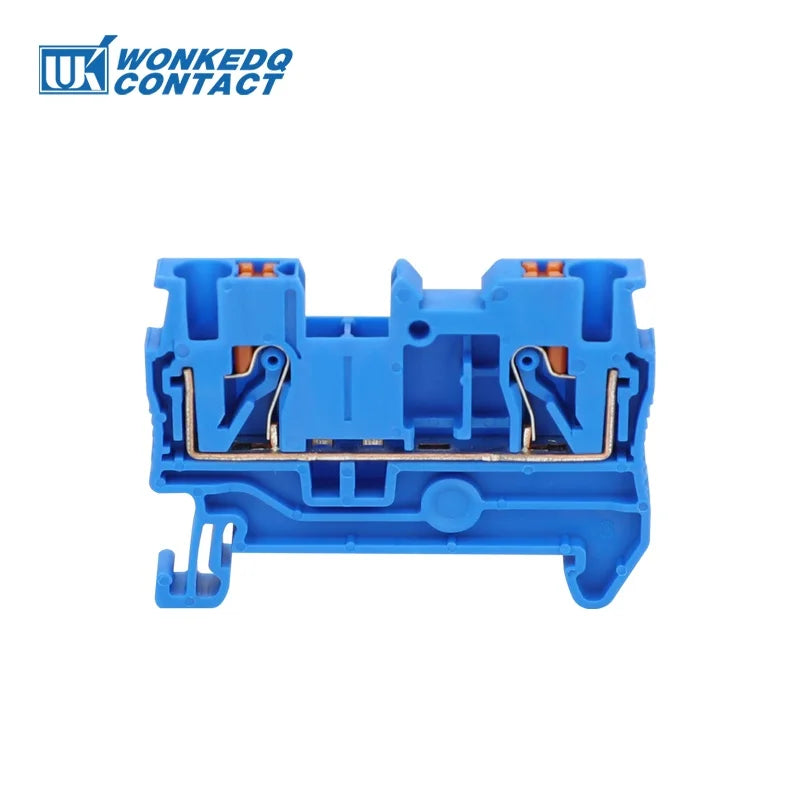 10Pcs PT 2.5 Push-in Terminal 2.5mm² Cable Electrical Connector DIN Rail Terminal Block Feed-Through Strip Plug PT2.5 PT-2.5