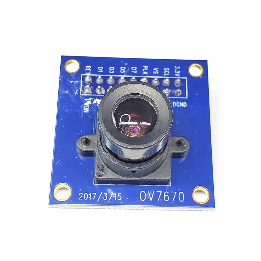 OV7670 Camera Module for STM32 Microcomputer Development Board 25 Degrees 640*480 0.3MP Adjustable Distortionless Lens 18Pin