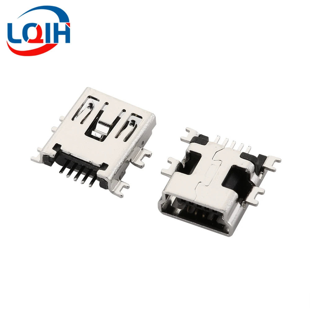 10PCS Mini USB SMD SMT 4Pin 5Pin Female Mini B Socket Connector Plug Straight DIP Jack Connector Plug-in