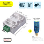 3-in-1 Atmospheric Temperature Humidity Barometric Pressure Sensor Transmitter Demo Set Range 0-120kPa FRS485 Modbus RTU