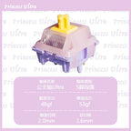 MMD Princess V5 Ultra Switch Linear Tactile 5Pin 38/45/53/48/60g Mechanical Keyboard Switches HIFI Milk Shell SMD Factory lubed
