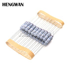 20pcs 2W 5% Wire Wound Resistor Fuse Winding Resistance 0.1R 0.05 0.1 0.22 0.33 0.47 0.5 1 2.2 3 4.7 5.1 6.8 10 22 47 51 100 ohm