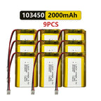 103450 3.7V Li-Po Rechargeable Battery 2000mAh With JST PH 2.0mm Connector for GPS, Cameras & MP3 Gadgets