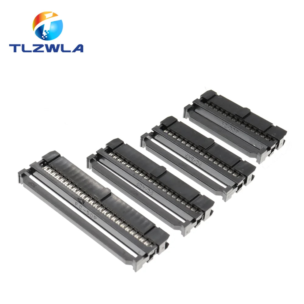 10PCS 2.54MM Pitch 6 Position 8 10 12 14 16 18 20 24 26 30 34 40 Pin Female IDC Socket IDC Connector Ribbon Cable
