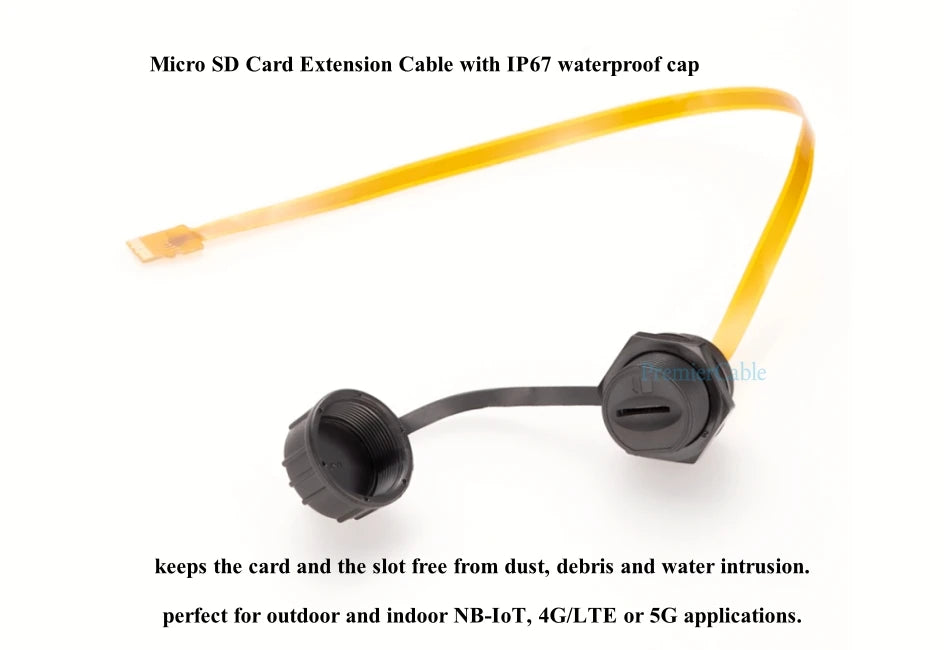 IP67 Waterproof Micro-SD Extension Cable Micro SD TF Card Flex Extender FPC Cable Outdoor Micro SD TF Memory Card Slot