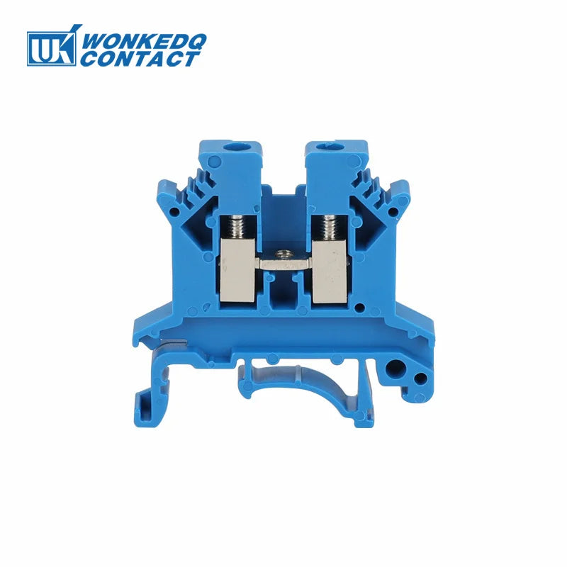 UK2.5B Six Color UK 2.5 mm² Universal Screw Din Rail Terminal Block Feed-through Strip Plug Wire Electrical Connector UK 2.5B