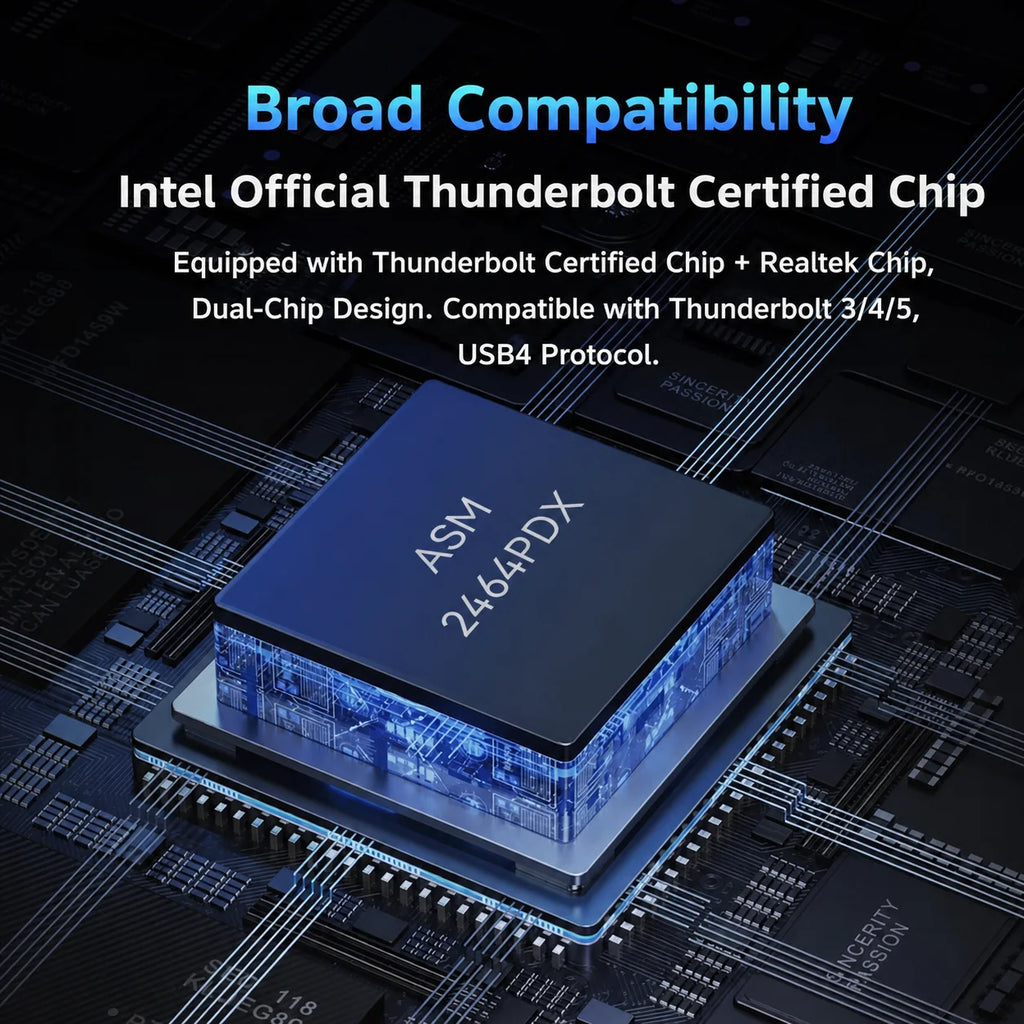 XikeStor SKN-U410M USB4 10GbE Ethernet Adapter 10G RJ45 with M.2 2230 NVMe SSD Enclosure for Thunderbolt 3/4/5 Mac PC