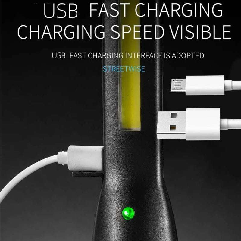 Portable COB Work Lights With Magnetic Rechargeable LED Flashlight Portable Stepless Dimming Emergency Car Repair Lamps
