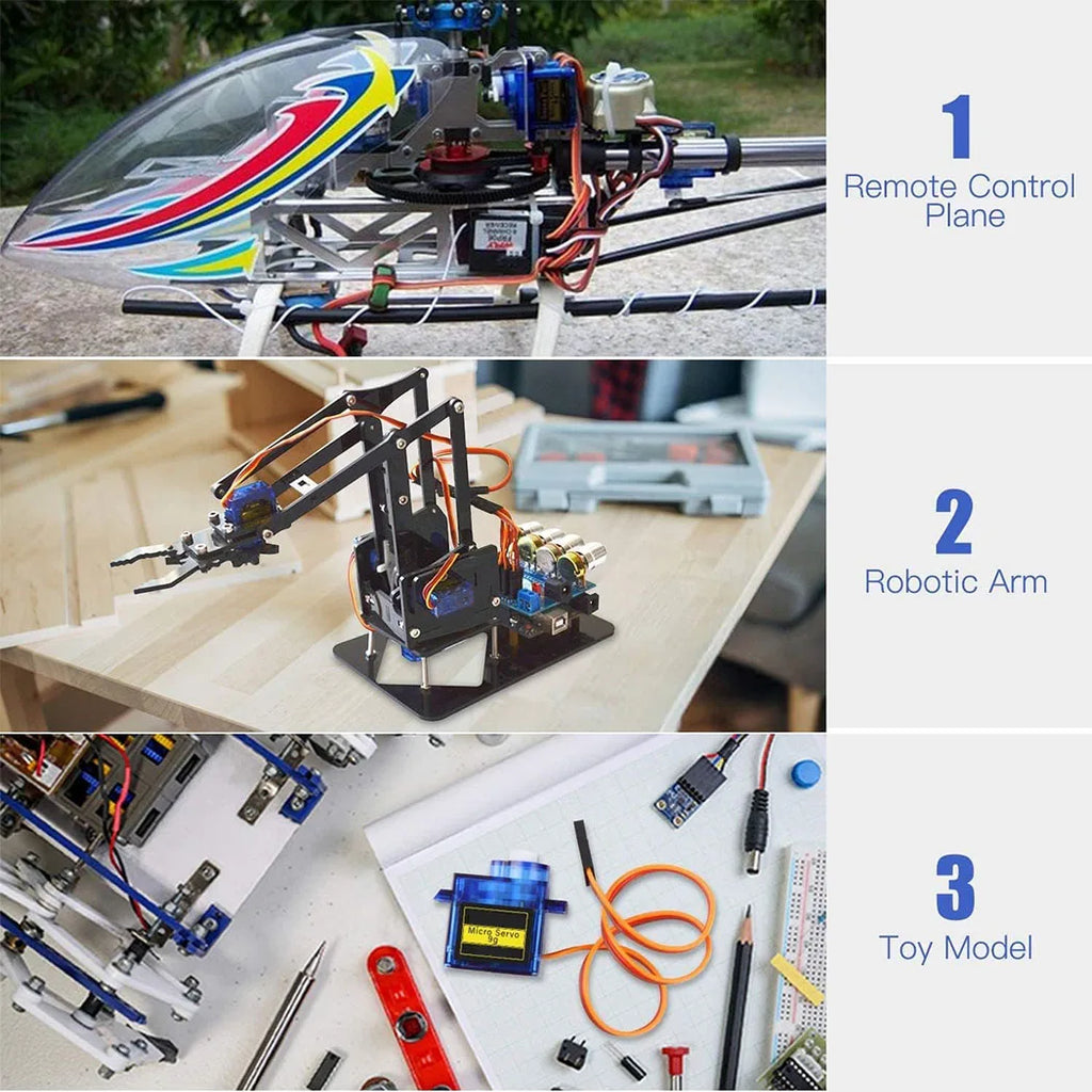 2/5/10pcs Sg90 Servo Motor Micro 9g 180 360 Degree Mount Sg90 Kit Without Metal Gear Pro Rc Car Toy Airplane Arduino Uno Diy