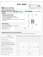 10pcs SB5250 SB5150 SB5100 SR5250 SR5150 SR5100 MBR5250 Inline Schottky Diode DO-201AD 5A 100V 5A150V 5A200V 5A250V
