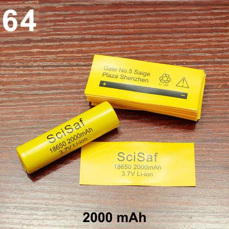 100pcs/lot 18650 lithium battery heat shrinkable skin battery packaging PVC packaging insulation sleeve DIY replacement skin