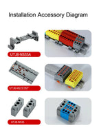 Distribution block PTFIX2.5mm² Wire Electrical Cable Connectors Plug-in Terminal Block  Splitter DIN-Rail Mounting Junction Box