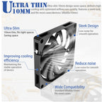 YOUNUON 80MM Fan 5V USB Fan 80x80x10mm 8cm DC 5V 12V 24V 8010 Fan Brushless Cooling Cooler PC Fan Computer Case  Fan Cooler