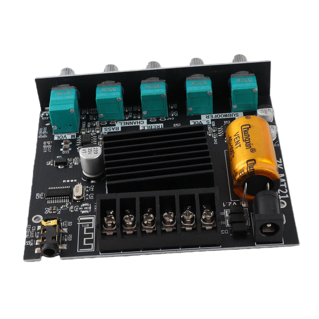 ZK‑MT21 Bluetooth Amplifier Board 2.1 Channel Digital Audio Power Amplifier Module Digital Power Amplifier Board