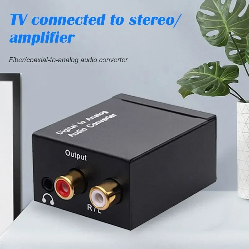 Hi-Fi Digital Fiber Coaxial to Analog Audio Converter Decoding D/A Converter for Superior Sound Quality