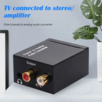Hi-Fi Digital Fiber Coaxial to Analog Audio Converter Decoding D/A Converter for Superior Sound Quality