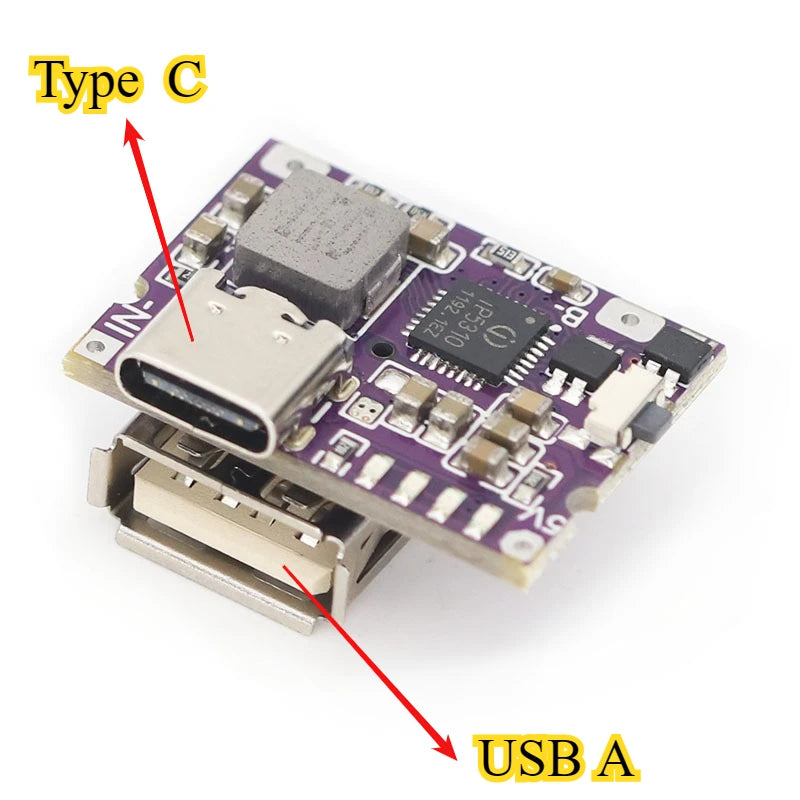 1PCS 5V 3A Power Charging and Discharging Integrated Module TYPE-C USB Lithium LiPo Battery Charger Board DIY