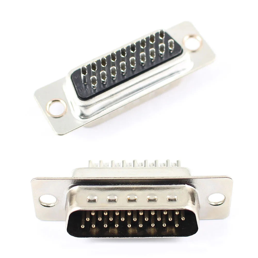 5pcs HD D-SUB 15 26 44 50 62 Pin Male Female Solder Type Connector Mount Serial Port Adapter 3 Rows DB15 DB26 DB44 DB50 DB62