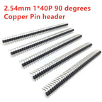 5/10pcs Right Angle Single Row 40-pin 2.54mm Male Header for Breadboard