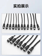 GX16 Double Elbow Female Welding Aviation Plug 2 3 4 5 6 7 8 9 10 Pin Pure Copper Connector Socket M16 with Cable Waterproof