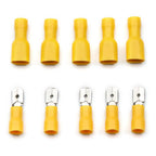 20/50/100Pcs Red + Blue 6.3mm Female Insulated Spade Crimp Terminal Wire Connector For 0.5-2.5mm Electrical Wire Cable Connecors
