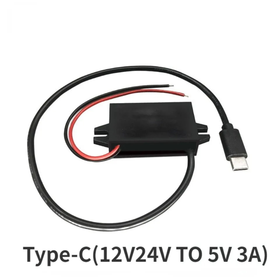 15W 12V 24V to 5V 3A DC-DC Step Down Buck Converter Regulator Power Supply Module Mini USB Micro USB Male Female Type-C Adapter