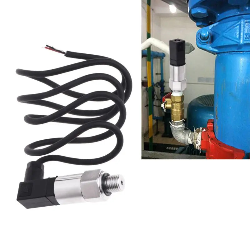 Compact Pressure Transducer 4-20mA Output G1/4" Silicon Pressure Transmitter Transducer for Water Gas Oil Metal
