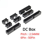 10Pcs Pitch 1.27mm 2.0mm 2.54mm Male Socket Straight IDC Box Headers PCB Connector Double Row DC3 Header DIP 6/10/20/26/34/40Pin