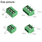 10/20/50Pcs/lot KF301-5.0-2P KF301-3P KF301-4P Pitch 5.0mm Straight Pin 2P 3P 4P Screw PCB Terminal Block Connector Blue Green