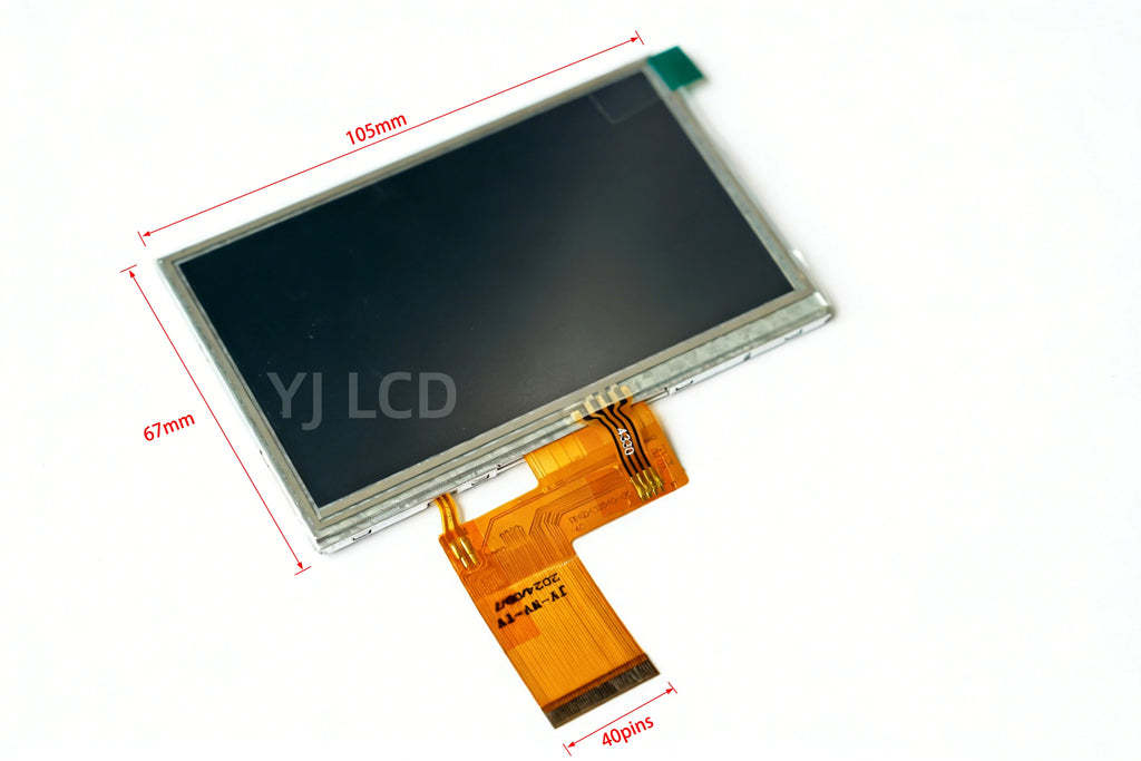 Hot Sale XHL4330PT-7 4.3 Inch LCD Display with Touch Screen 480×272 40 Pins TN Panel 350 cd/m² High Quality Replacement Part