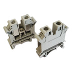 5 Pcs UK-10N DIN Rail Terminal Blocks, 10mm² Screw Clamp Connectors, Universal Feed-Through Wiring Terminals