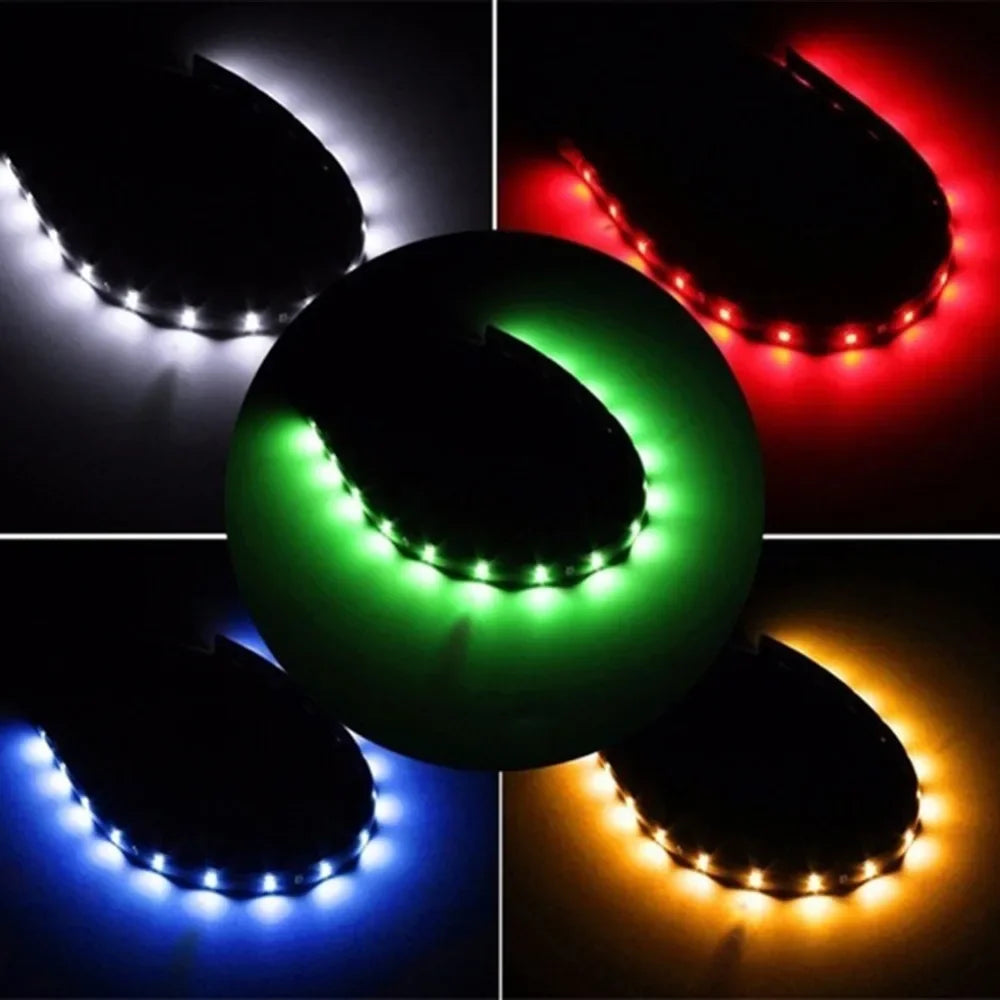 2 PCS LED strip SMD3528 Waterproof Flexible 30CM Red Green Blue White Warm white Super bright car Styling decor stickers lamp