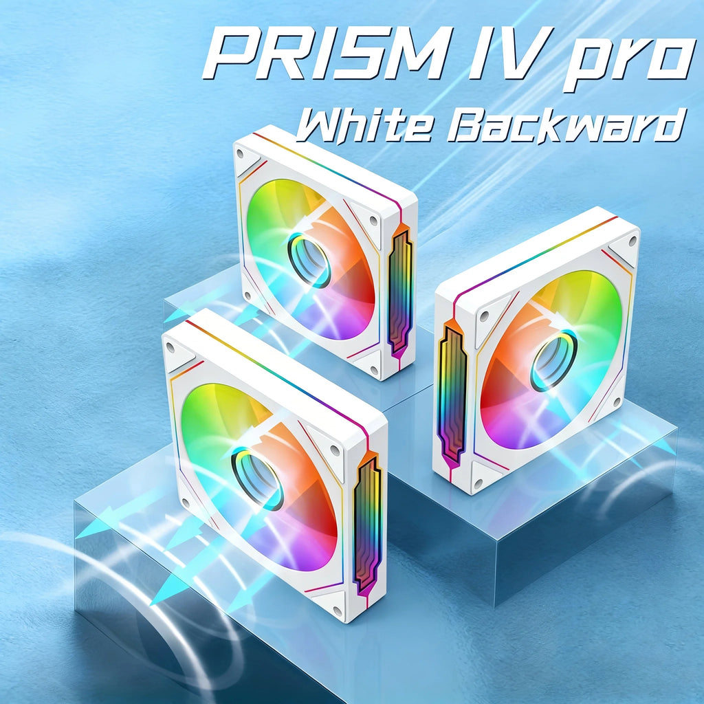 LDPCSJ 14cm ARGB PWM Quiet Computer Cooling Fan, LDPCSJ PRISM 4PRO PC Case Fan 61.5CFM High Airflow 650-1800RPM 12V 4 Pin Fan