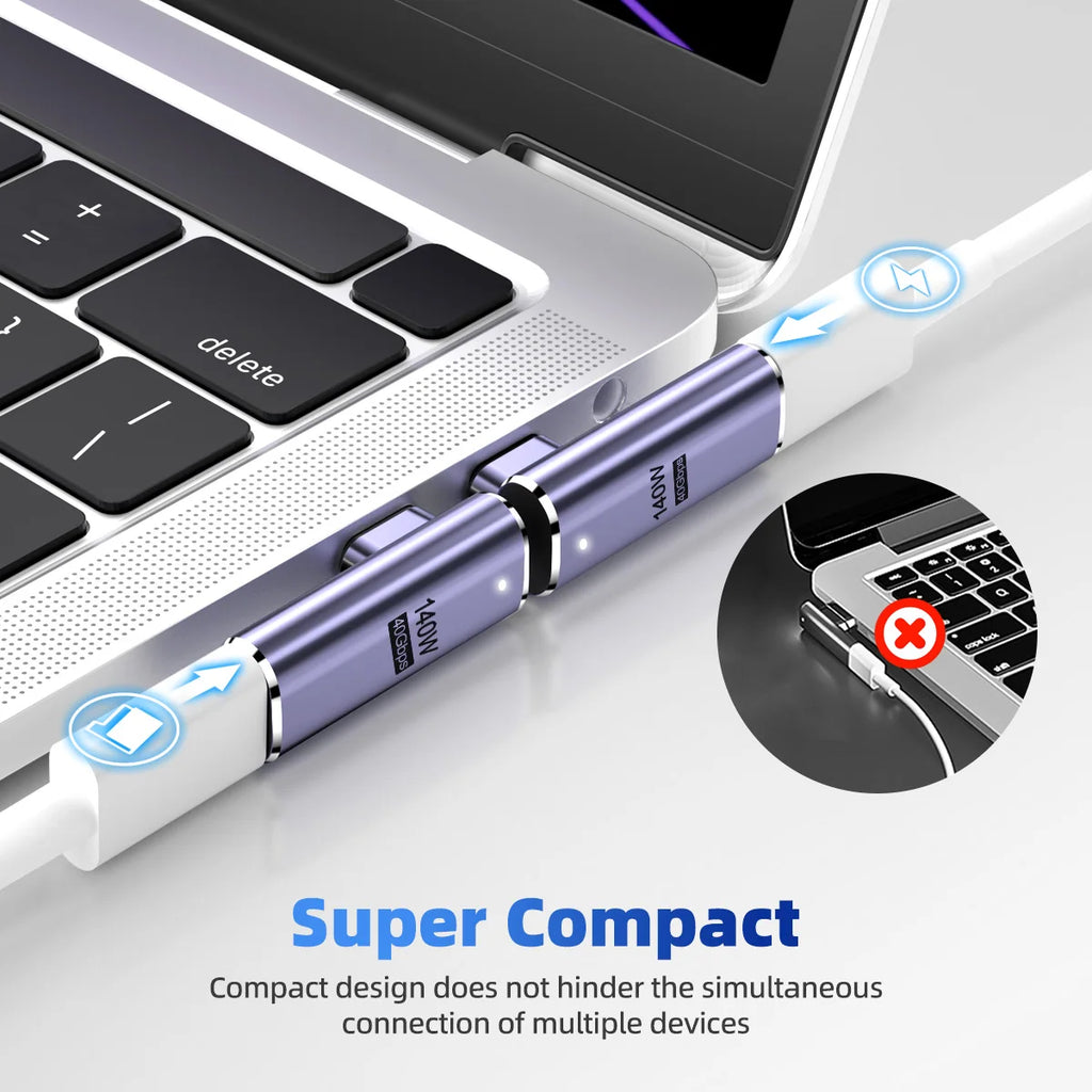 USB4.0 Thunderbolt3 Magnetic USB C To Type C Adapter 140W 40Gbps Fast Charging Magnet Charge Converter Cable 8K@60Hz USB-C Adapt