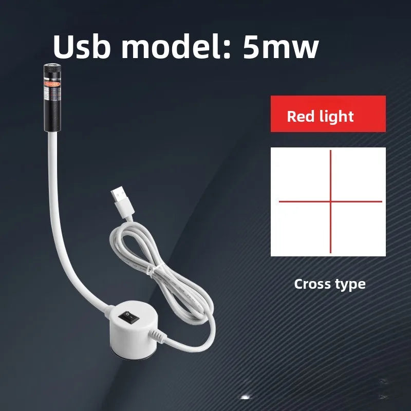 USB Red/Green Laser Positioning Light Infrared Working Lamp Cutting with Magnetic Base DC5V Line/Cross/dot Sewing Machine Supply