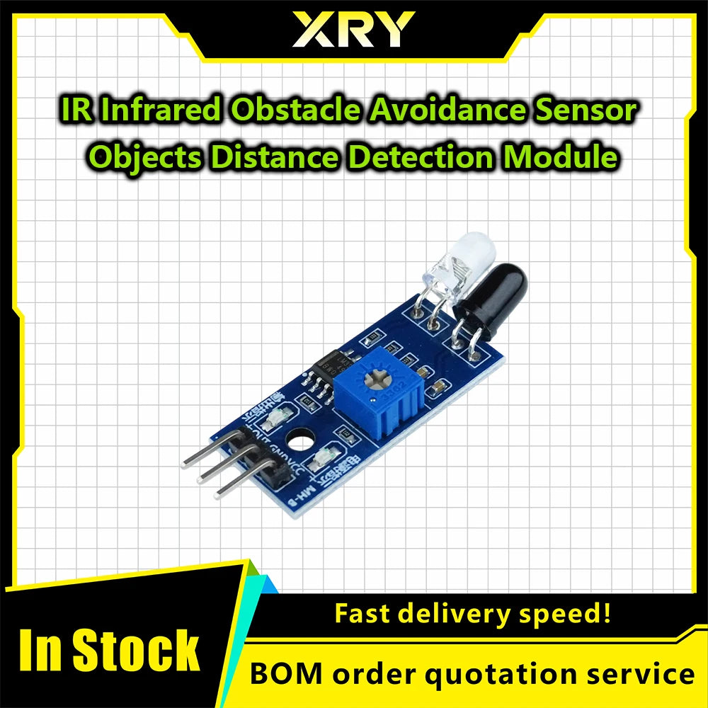 XRY 10pcs/1pc IR Infrared Obstacle Avoidance Sensor Module for Arduino Smart Car Robot 3-Wire Reflective Photoelectric New