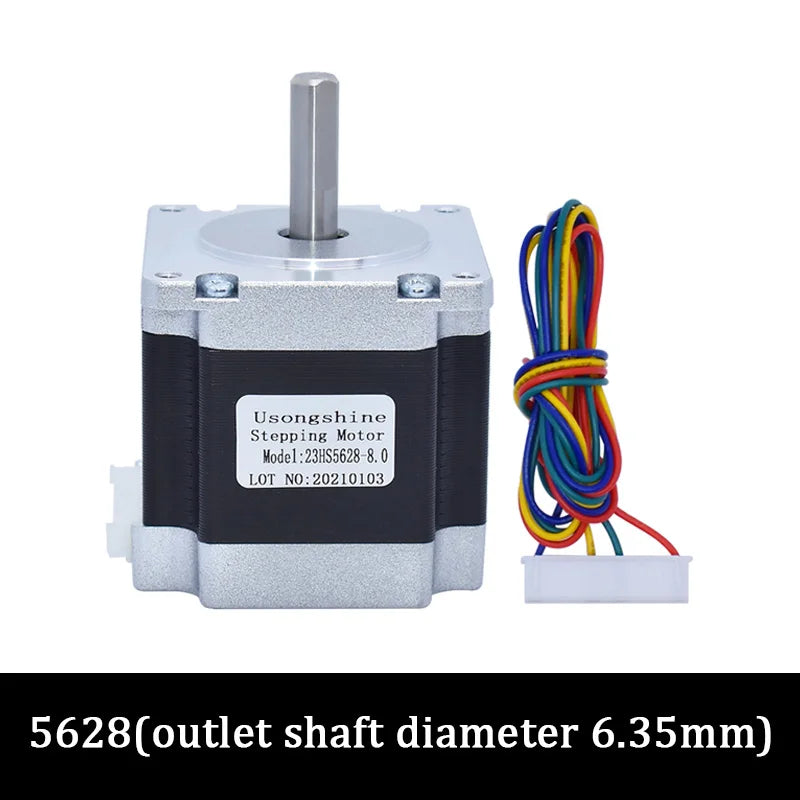 Nema23 23HS5628 4 Lead Nema 23 Stepper Motor 57 165 Oz-in 56mm 2.8A 6.35mm/8mm TB6600 CNC Laser Grind Foam Plasma Cut
