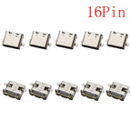 10Pcs USB Connector Type C Female Charging Port Jack 2P/6P/16P/24 Pin Soldering PCB SMD SMT DIY USB-C Socket Adapter