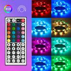 Smart 2IN1 USB LED Strip Lights RGB 5050 Remote Control Kit Flexible Ribbon LED Diode Tape Self-adhesive for TV Backlight