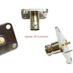 1Pcs Q9 BNC Female Jack Mount Socket 4Holes Flange Connector Q9 BNC Female Jack Flange(25*25mm) Panel Chassis Coax Brass Copper