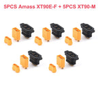 Amass XT90E-F Battery Connector XT90E Female Plug Gold-plated / XT90 Male Connector Adapter For DIY Spare Part Toys Model