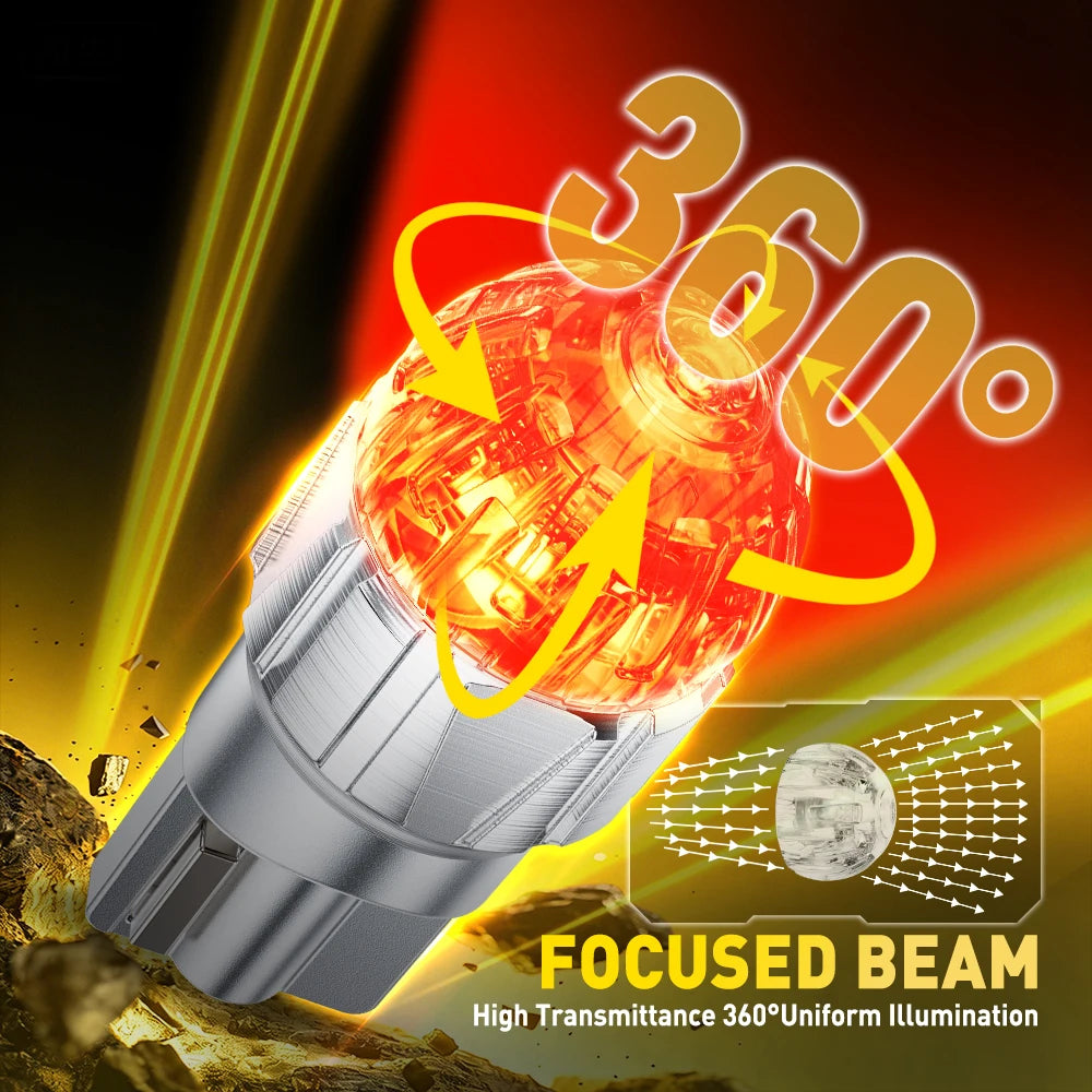 AUXITO 2Pcs T10 W5W LED Bulbs Canbus 6500K White Red Yellow 194 168 2825 Interior Light Reading Trunk Dome Map Lamp Super Bright