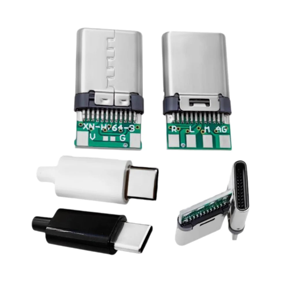 2/10pcs USB 3.1 Type-C Connector 24 Pins Male Plug Receptacle Adapter Type-C Charging Plugs Data Cable Accessories Repair