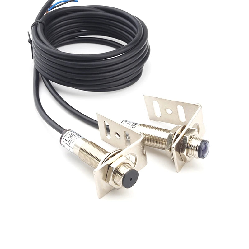 DC6~36V Waterproof Laser Photoelectric Switch M12 Laser Beam Sensor Detector 20 meters Distance NPN PNP