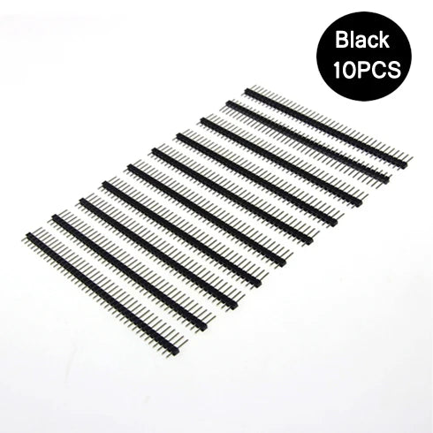 Hot Sale 40Pin 1x40 Single Row Male 2.54 Breakable Pin Header Connector Strip Colorful pin For Arduino Diy Kit